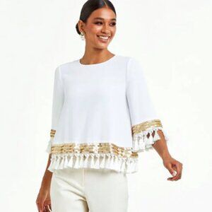 MESTIZA Shimmy Shimmy Tassel Top Size M